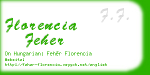 florencia feher business card