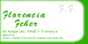florencia feher business card